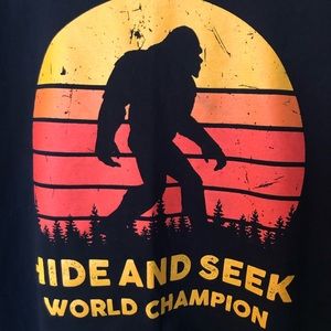 Tee: Bigfoot hide and seek world champion shirt xxxl used